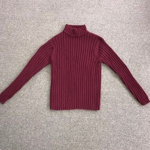Burgundy banana republic chunky sweater
